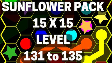 Flow Free Hexes Sunflower Level 131, 132, 133, 134, 135