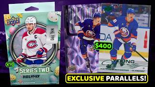 THESE NEW HOLIDAY BOXES ARE RED HOT! 2025-26 Upper Deck Series 2 Hockey Holiday Edition Hanger Boxes