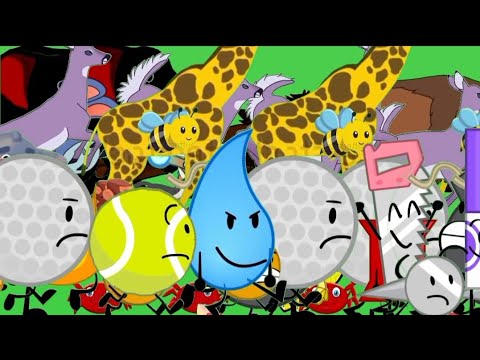Bfdi Cartoon And Animal S Stampede Green Screen Compilation