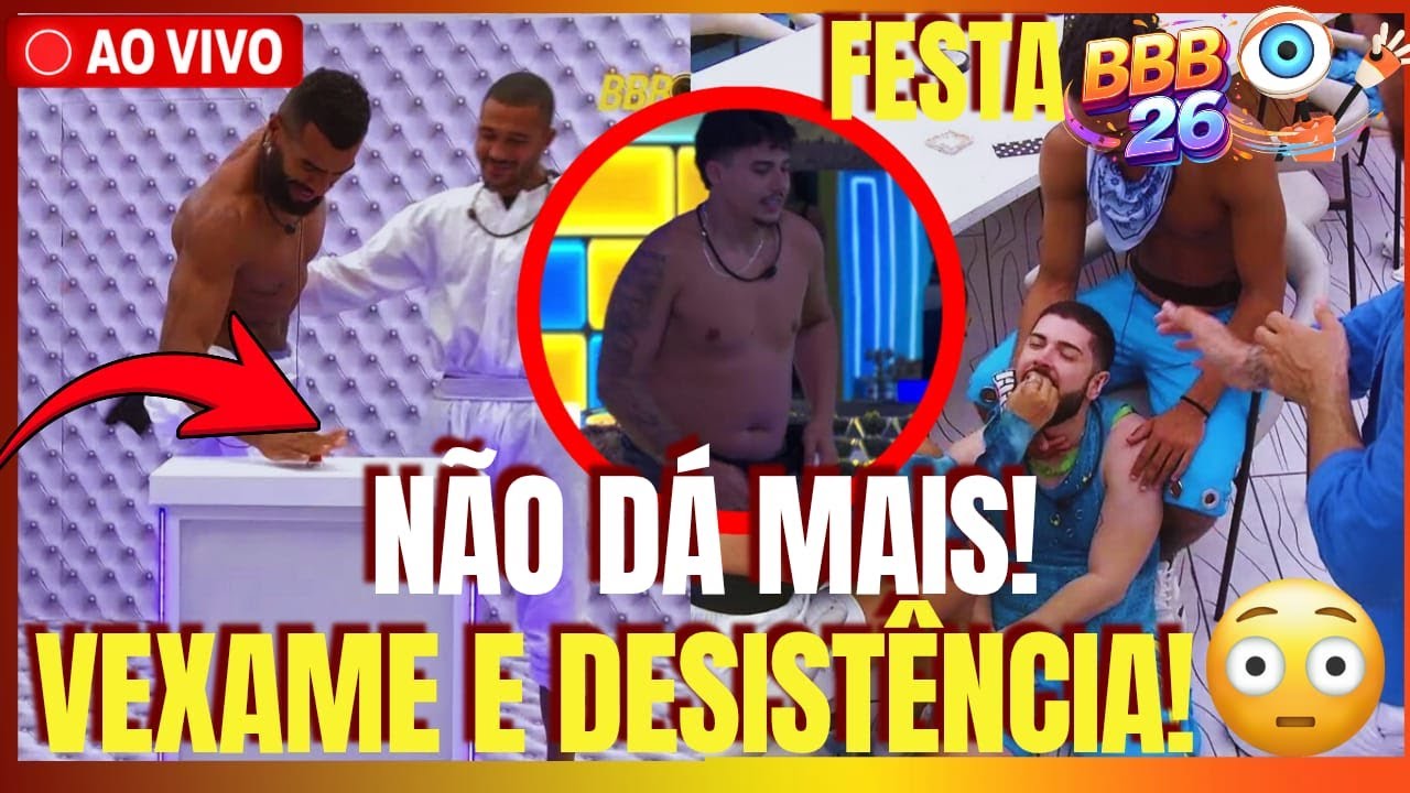 🔴BBB26: O PIOR da FESTA! Pedro Precisa SAIR! Desistência e TRISTEZA no Quarto Branco! Beijos e JOGO