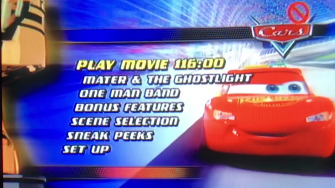 Cars 2006 dvd menu with full screen version - YouTube
