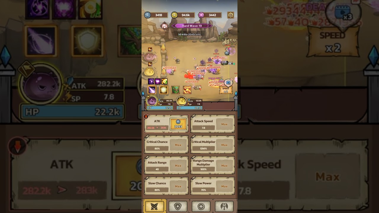 Slime Castle - Idle TD Chapter-3 (Death Desert) [Hard Mode]