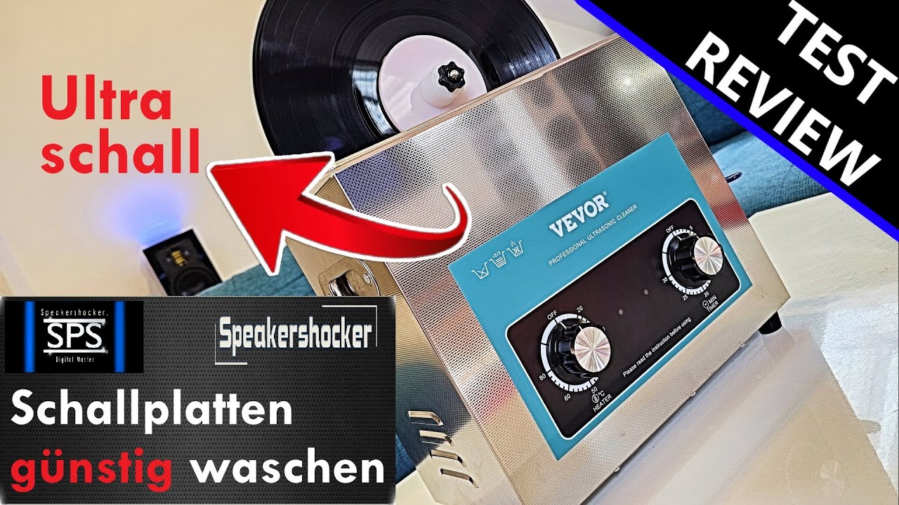 Schallplatten mit Ultraschall reinigen. Günstige Ultraschall Plattenwaschmaschine von Vevor.
