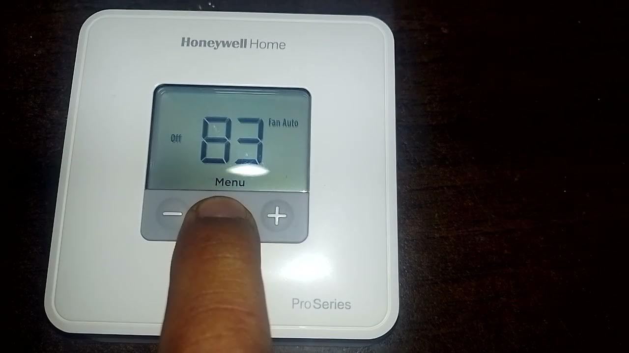 conexión y configuración del termostato Honeywell proSerie. en modo Solo  frio 