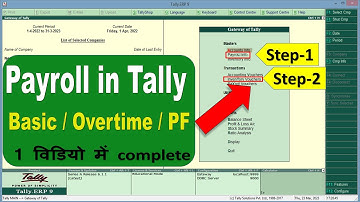 payroll in tally | payroll voucher in tally in hindi | payroll management system
