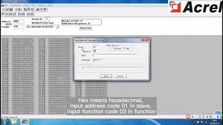 Acrel Electric | Modscan software common function two