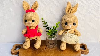 Complete Guide to Cheeky Bunny Amigurumi Assembly (Chubby Bunny Doll Pattern in the Caption)💕🐰