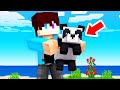 Ik Vond Een BABY PANDA In MINECRAFT! (Raft)