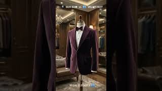 Silk vs Velvet 🕴️ Which Fabric Looks More Expensive? #luxurylifestyle #youtubeshorts