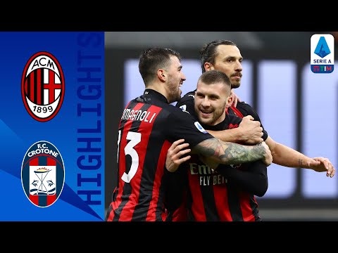 Milan 4-0 Crotone | Doppietta di Ibrahimovic e di Rebic. I rossoneri restano primi | Serie A TIM