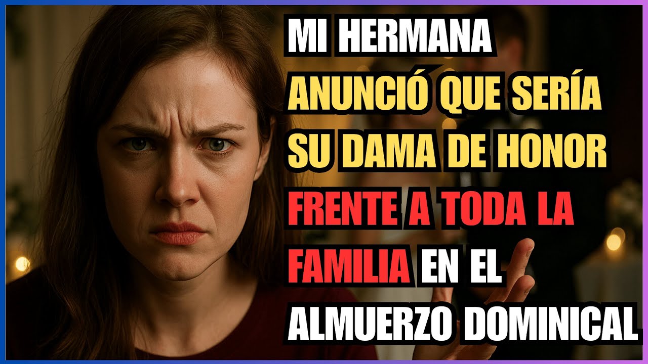 Mi hermana anunció que sería su dama de honor frente a toda la familia en el almuerzo dominical