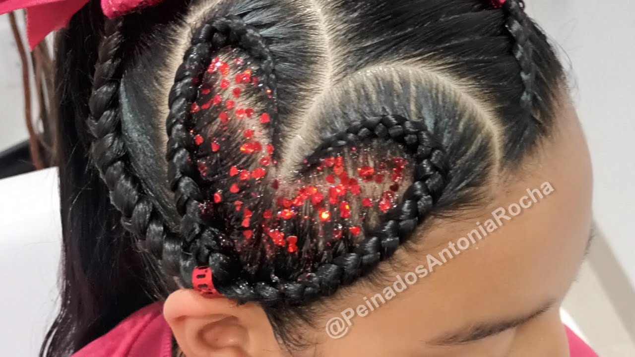 ❤️⚘️Hermoso peinado de corazón ⚘️❤️
