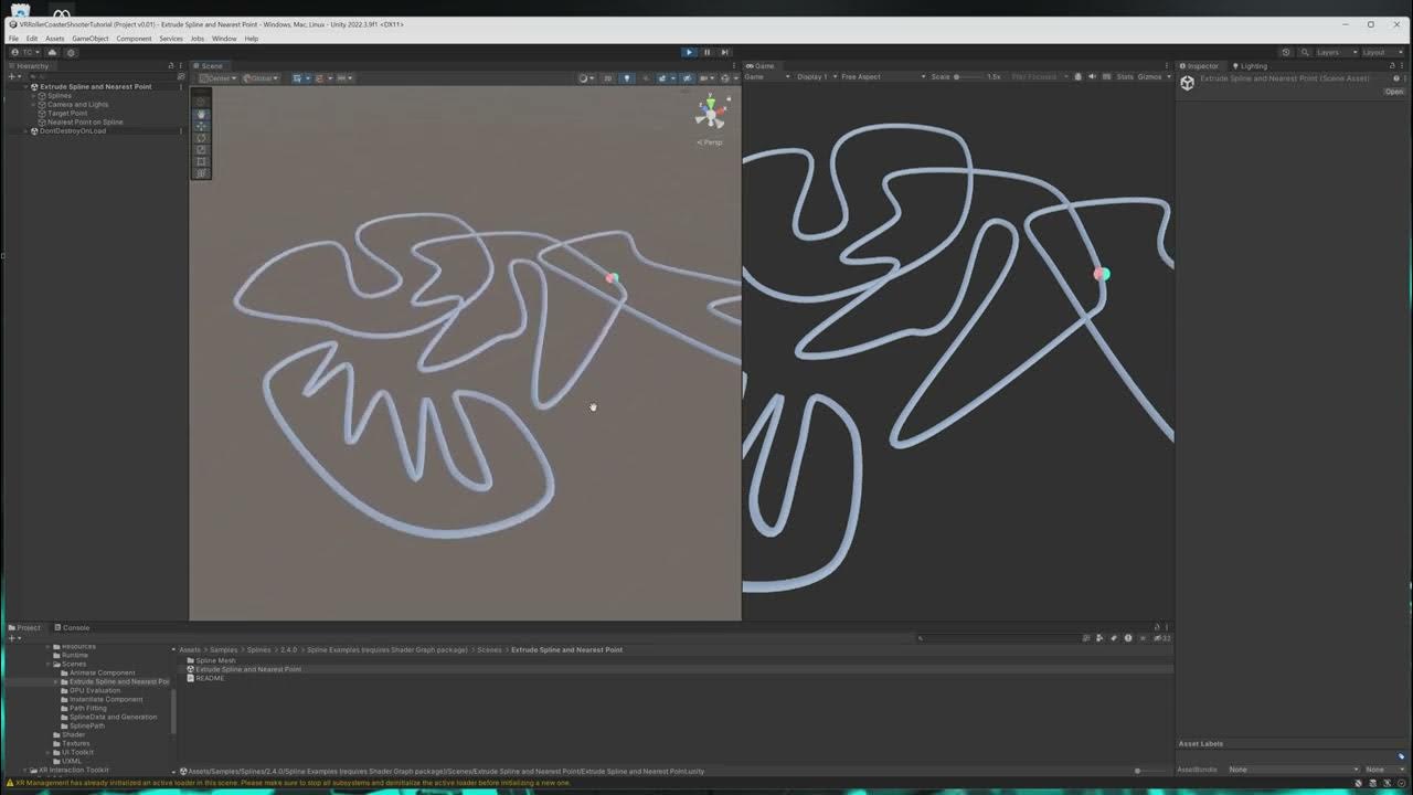Unity VR Roller Coaster Shooter Tutorial (30) Install Splines Package ...