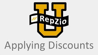 RepZio U App Training - Applying a Discount