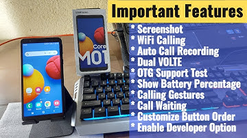 Samsung M01 Core : Screenshot, WiFi Calling, Call Recording, Gestures, Dual VOLTE, OTG Support Test