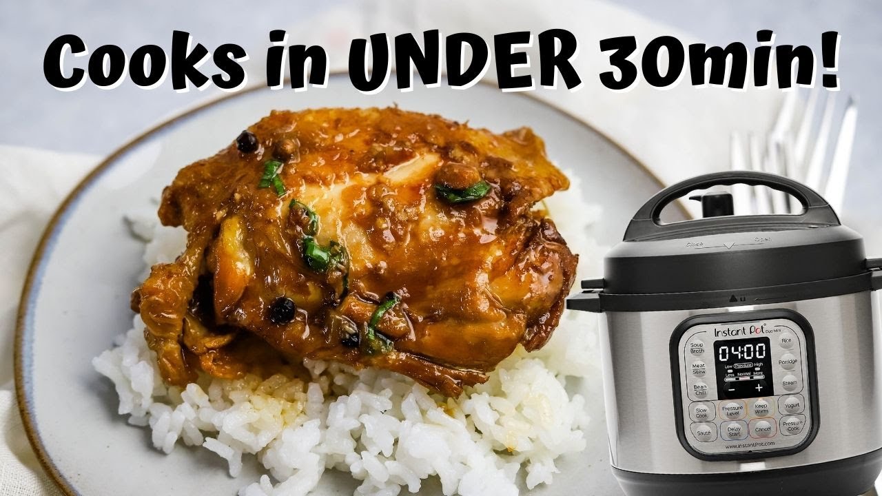 Fall off the bone, tender INSTANT POT CHICKEN ADOBO - YouTube