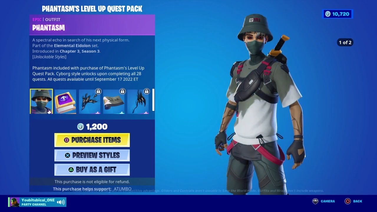 Fortnite Item Shop *NEW* PHANTASM LEVEL UP QUEST PACK! August 18th