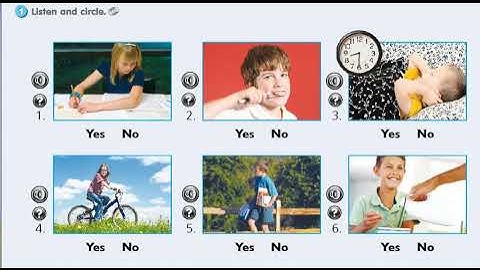 Module 2 Every day - Revision 2 Activity 1 Listen and circle
