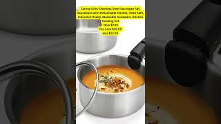 Carote 4 Pcs Stainless Steel Saucepan Set  #trending #deals #dealoftheday