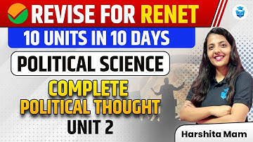 UGC NET 2024 RE-EXAM | Complete Political Thought | Political Science by Harshita Mam | JRFAdda