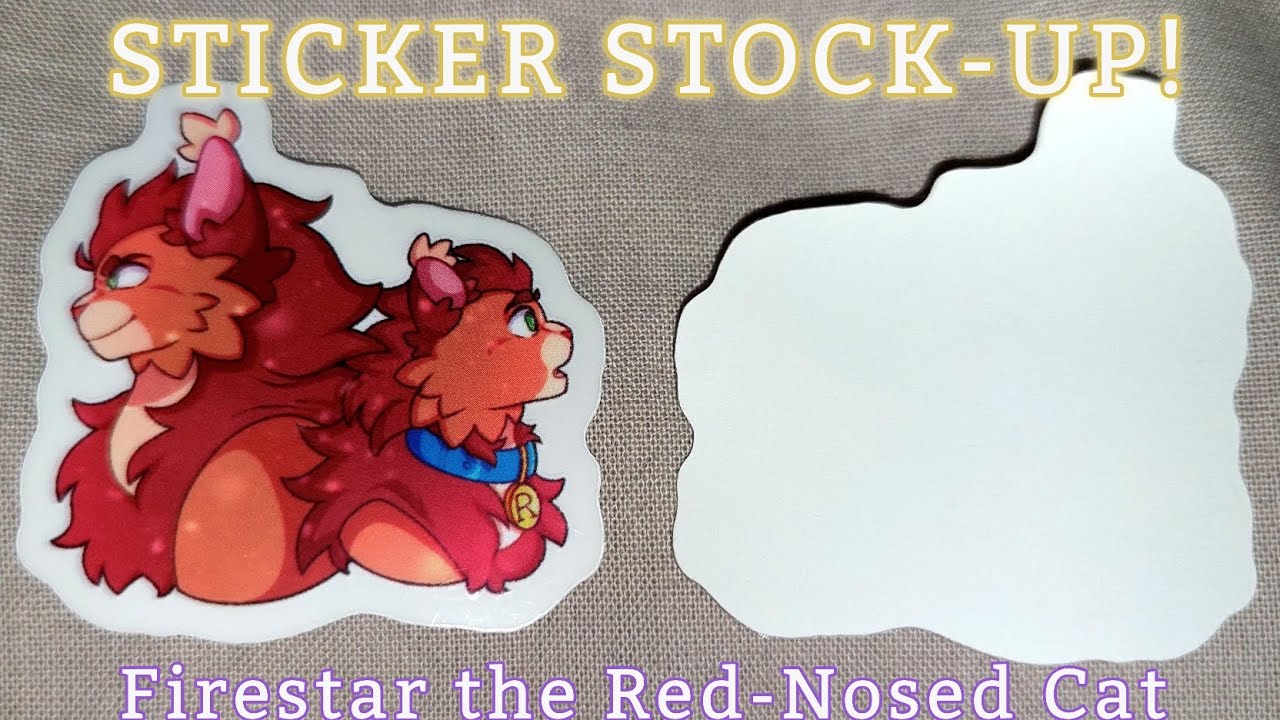 STICKER STOCK UP Firestar The Red Nosed Cat vograce Vinyl sticker-stock-up-firestar-the-red-nosed-cat-vograce-vinyl