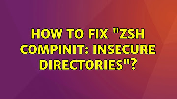 Ubuntu: How to fix "zsh compinit: insecure directories"? (2 Solutions!!)