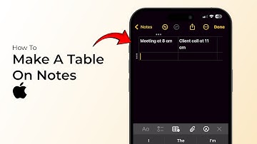 Hoe maak je een tabel in Notities op de iPhone?