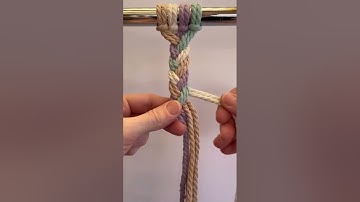 How to Braid/Plait Using 4 Strands in Macrame #macrametutorial #diymacrame