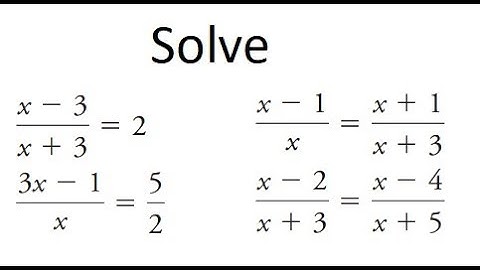 Grade 12 Advanced Functions - Solving rational equation (ch 5.4)