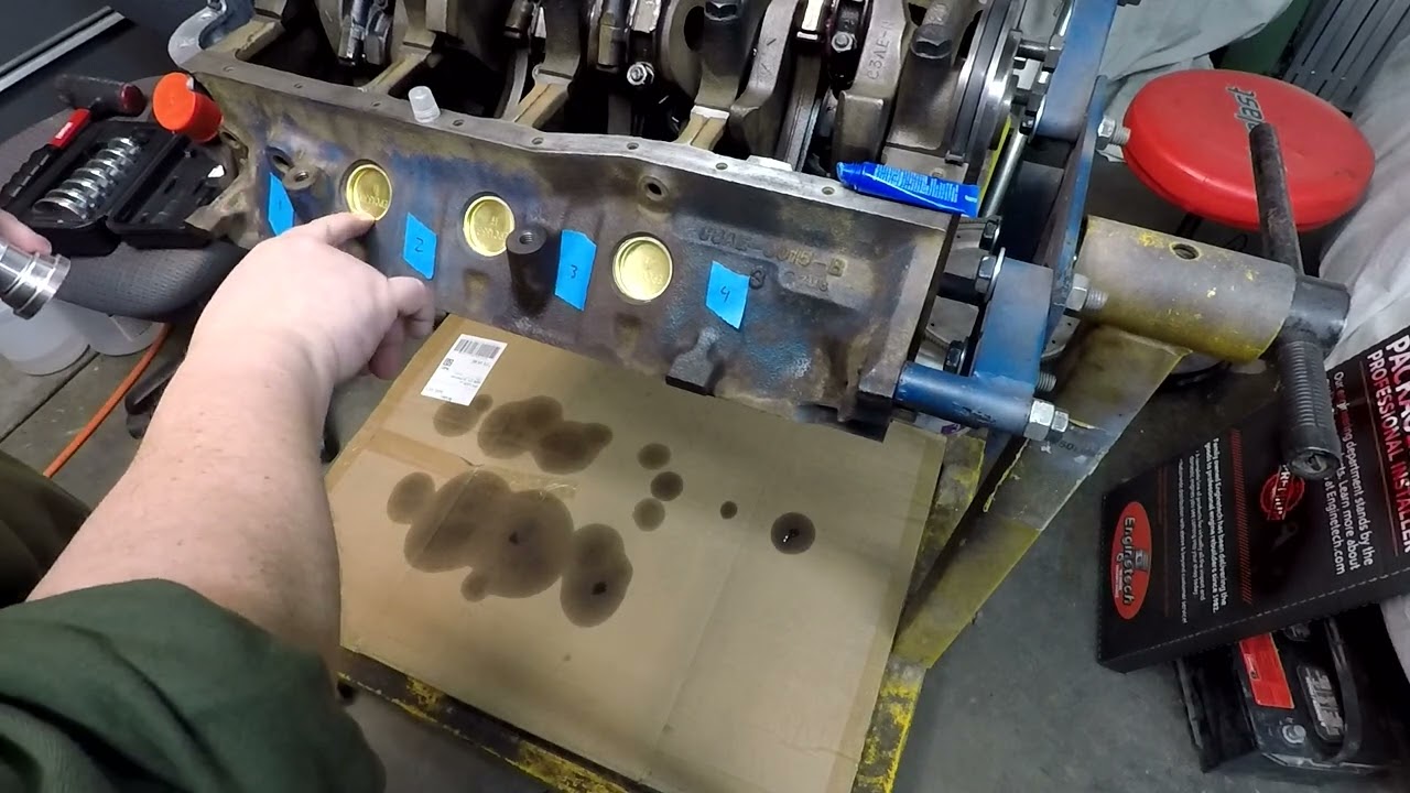 1968 Mustang 289, Installing Freeze Plugs