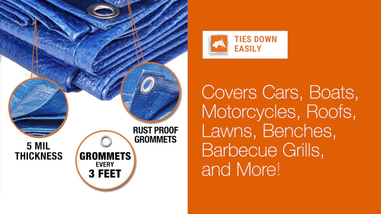 Multipurpose Blue Poly Tarp Protective Cover