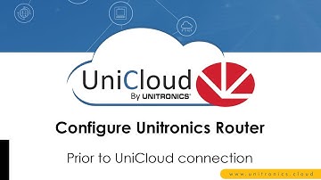 Configure Unitronics Router - Prior to UniCloud connection