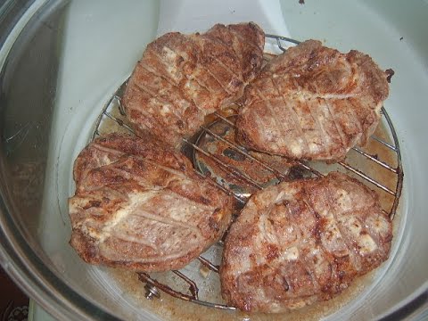 Видео рецепт Стейк из свинины в аэрогриле