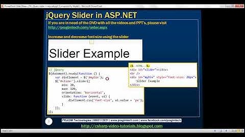 jQuery slider in asp net