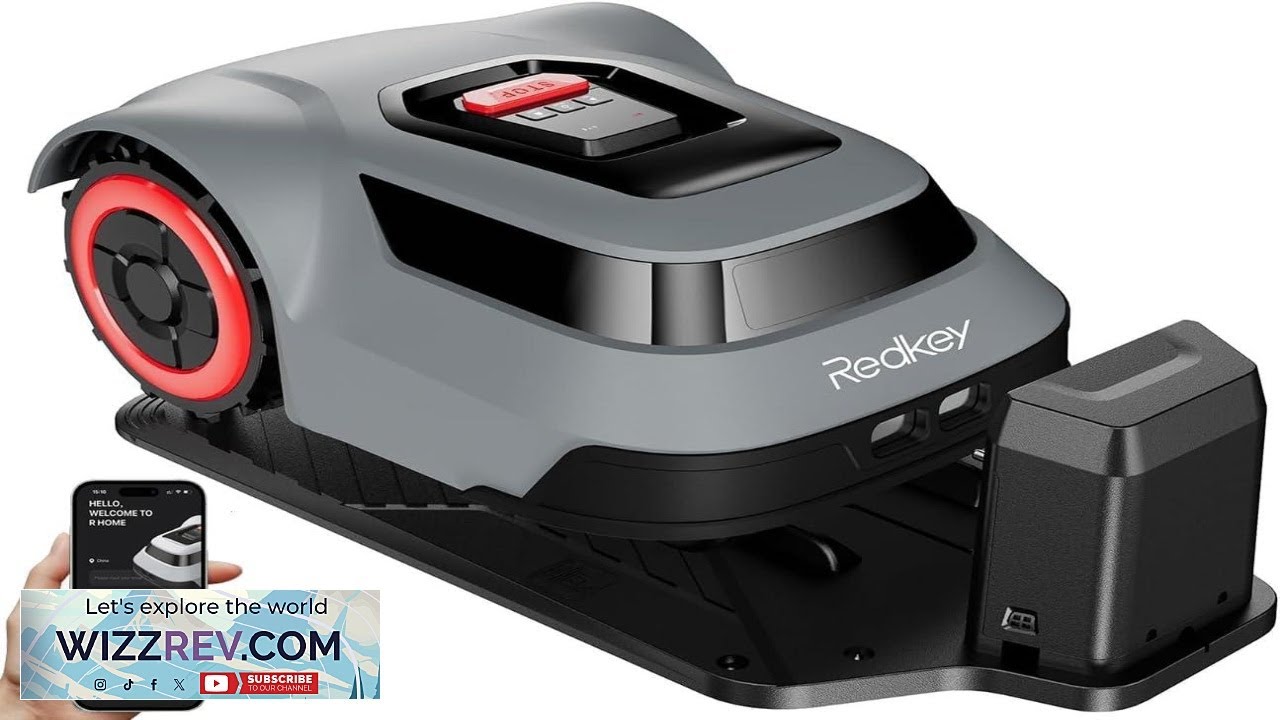 Redkey MGC1000 Robot Lawn Mower with 590ft Boundary Wires for 0.25 Acre