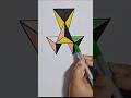 I will show you how to draw a very beautiful and easy 3D shape by hand in this content