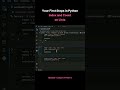 Season 1 Lesson 17 Part 5   Your First Steps in Python Index and Count on Lists