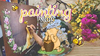 🎨Painting Vlog🎨 Classic Winnie the Pooh Signs for baby Shower • AngieCastilloDesigns