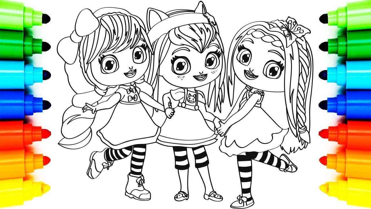 How to Draw Little Charmers, Coloring Pages for Children | Animation ...