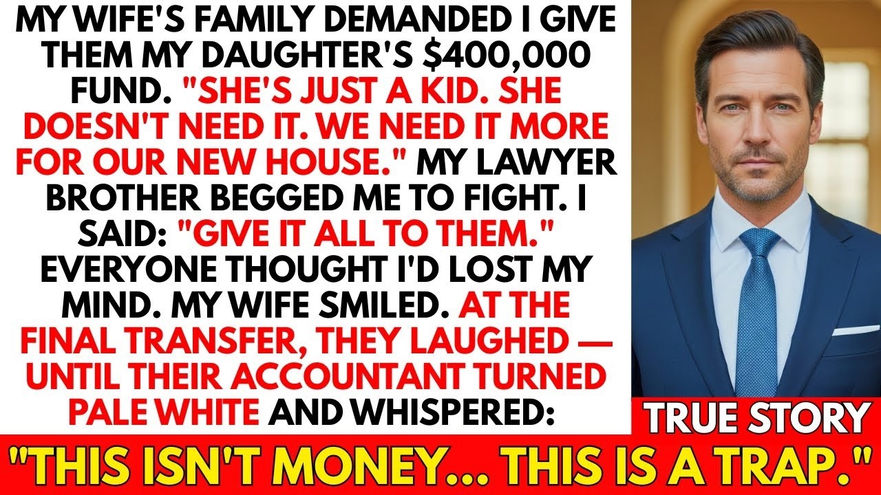 I Gave My In Laws My Daughter's Trust Fund  Their Accountant Read One Clause And Froze