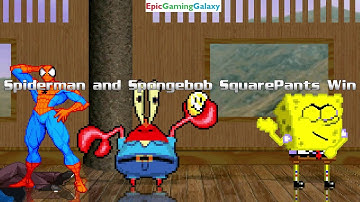 Spider-Man And SpongeBob SquarePants VS Scarecrow And Obsidian In A MUGEN Match / Battle / Fight