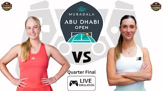 LIVE Sim - Clara Tauson vs McCartney Kessler | Quarter Final - Mubadala Abu Dhabi Open 2026