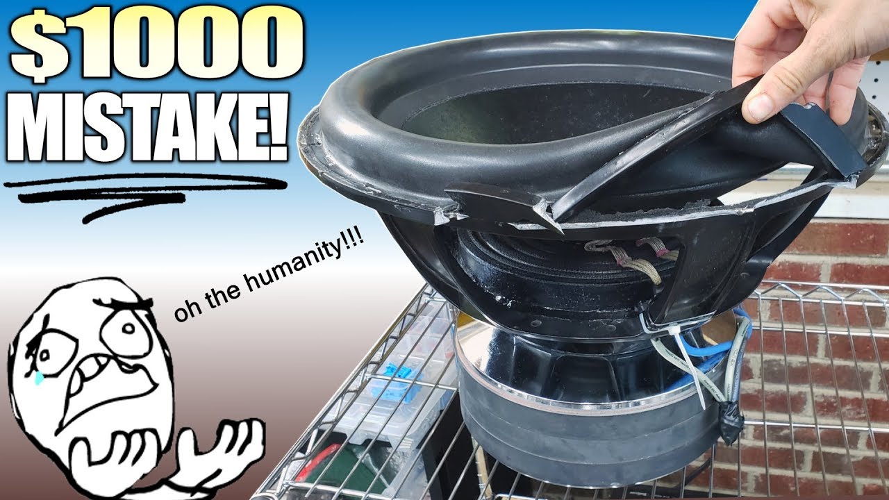 Breaking a 1000 Subwoofer BY ACCIDENT... (the stuff you don't see