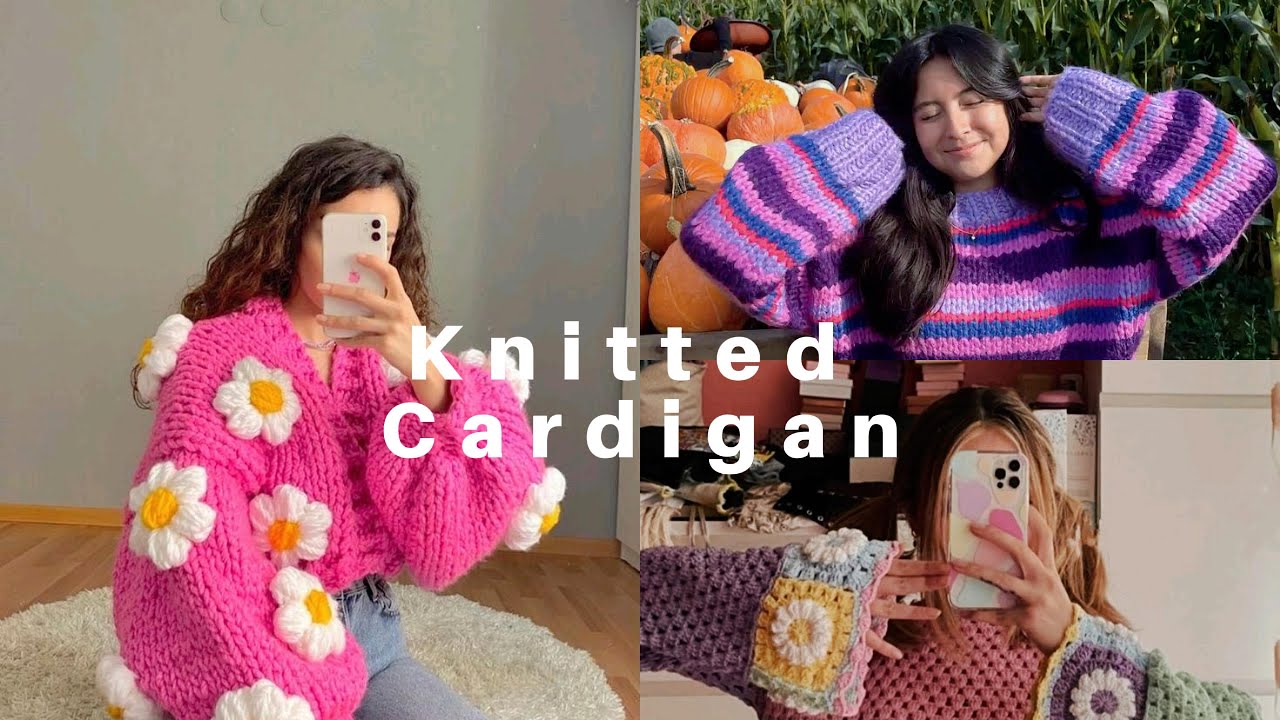 Cute Knitted Cardigan Inspiration🧥🎀🧶| Stylish & Cozy Woolen Sweater