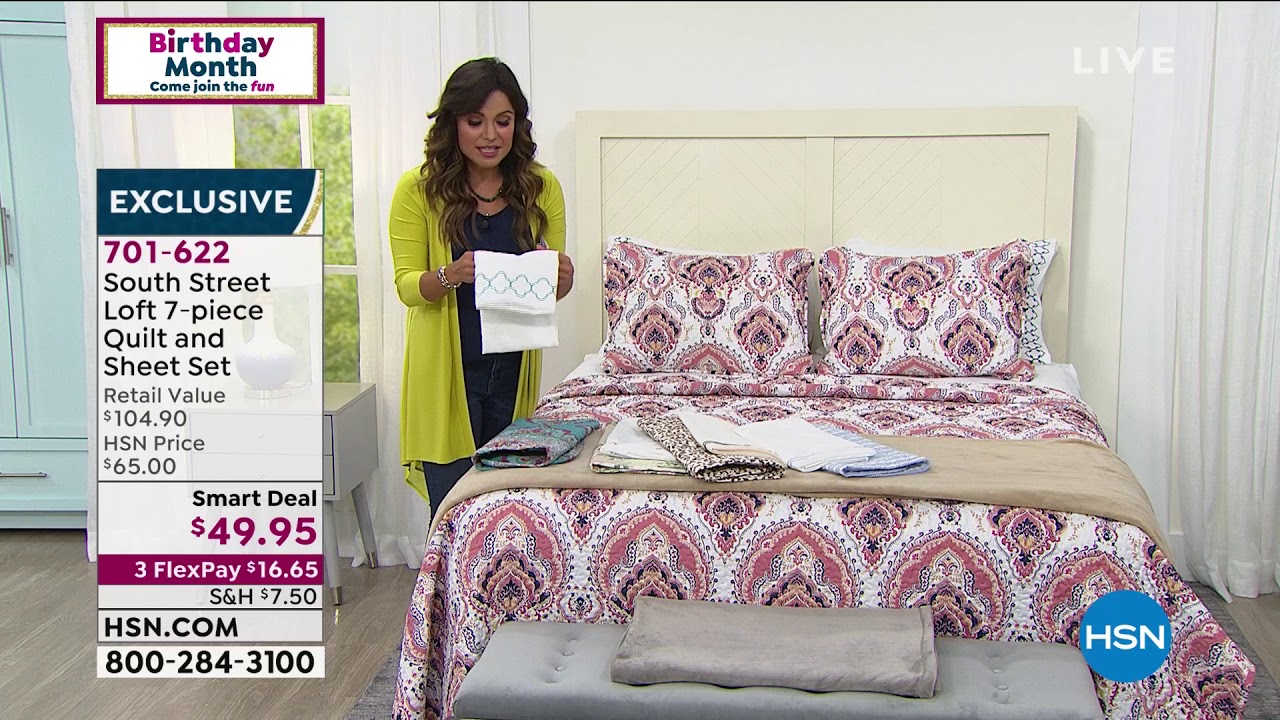 South Street Loft 7piece Quilt and Sheet Set