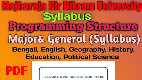 MBBUniversity 2nd Semester All Subjects Syllabus Pdf Download