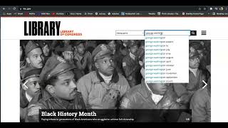 How to Search for Primary Source Documents on the Library of Congress Website