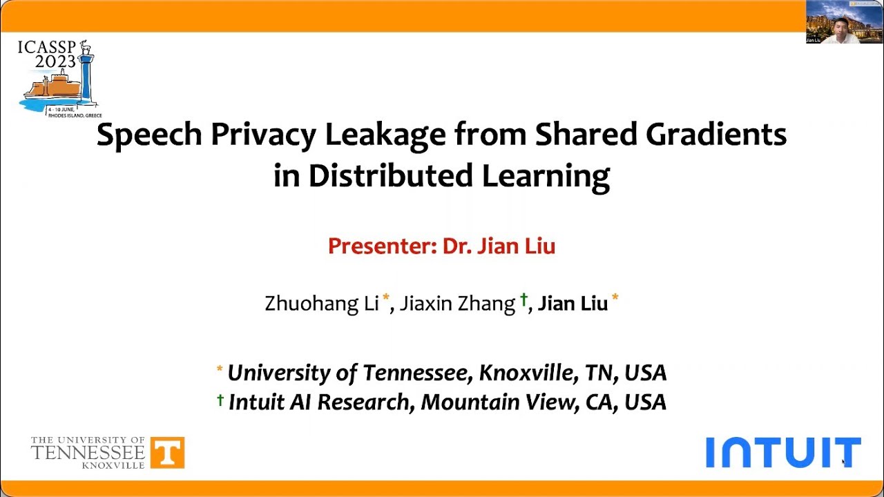 [ICASSP’23] Speech Privacy Leakage from Shared Gradients in Distributed Learning