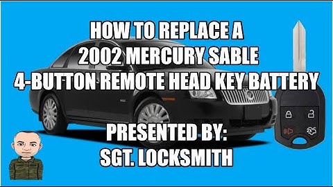 How to replace a 2002 Mercury Sable 4 Button Remote Head Key Battery