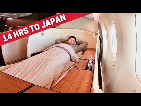 14 hrs Alone in Japan Airlines First Class to Tokyo